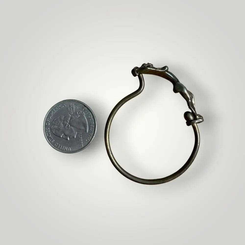 Rare Christopher M Jupp Brass Key Ring Handwrought Nude Woman 1985